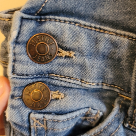 Girls Justice paint splatter overalls sz 6 - Picture 3 of 6